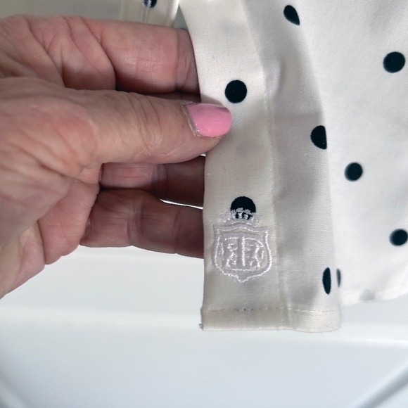 Talbot's Polka Dot long sleeve No Iron blouse, size 4 - Picture 3 of 10